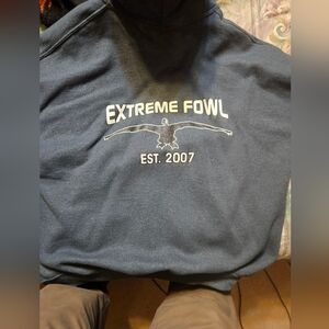 Mens Extreme Fowl Hooded Sweat Shirt Estate Item